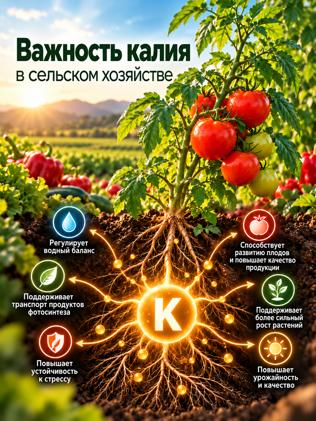 Значение калия в сельском хозяйстве